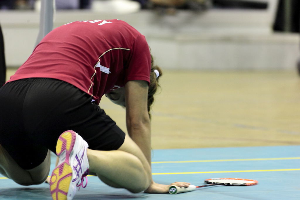 A dejected player after losing point...