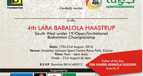 4th Lara Babalola Haastrup Invitational