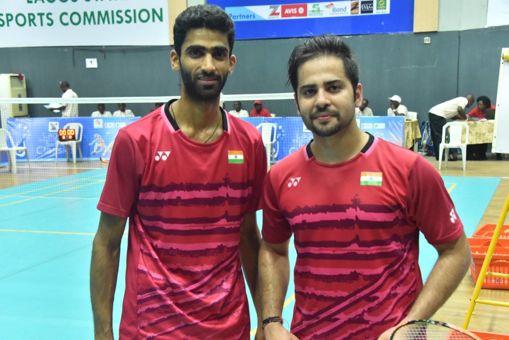 Men's doubles champions-- Reddy and Manu Attri (India)